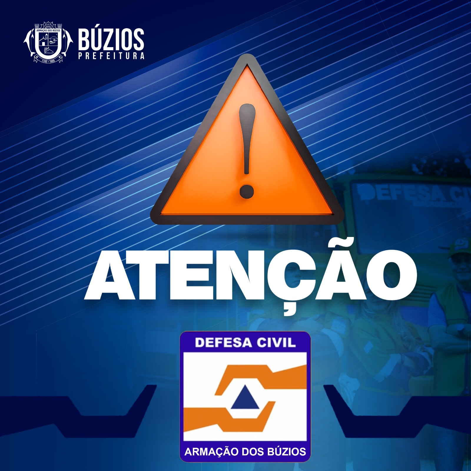 Defesa Civil de Búzios alerta para pancadas de chuva moderada a forte a partir da tarde desta quinta-feira