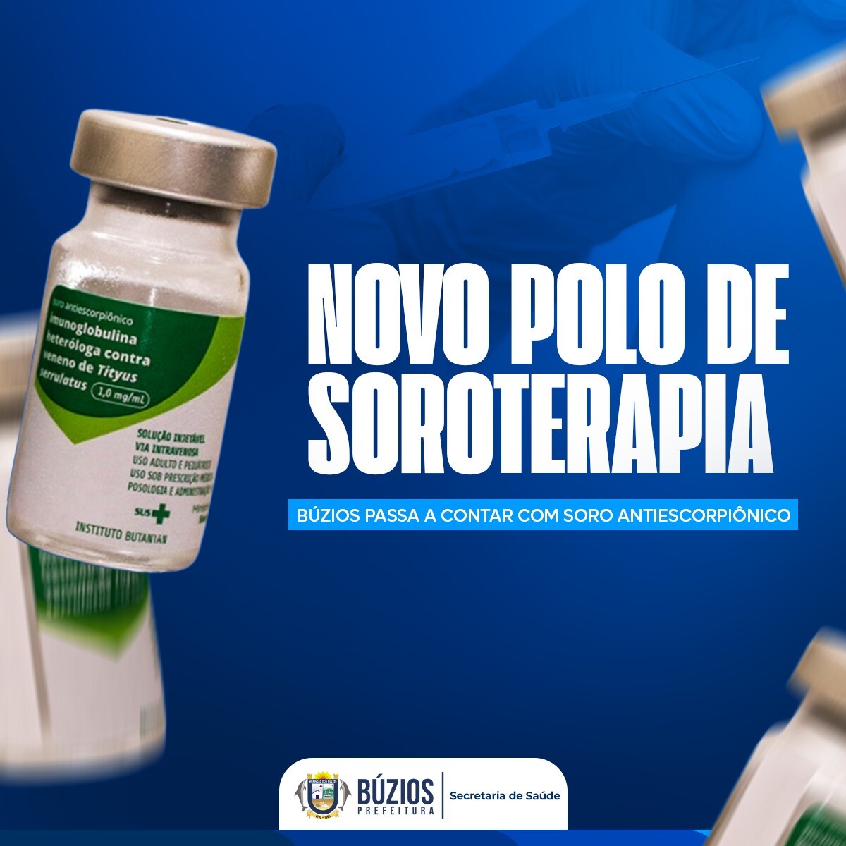 Novo Polo de Soroterapia na Região dos Lagos, Búzios passa a contar com soro antiescorpiônico
